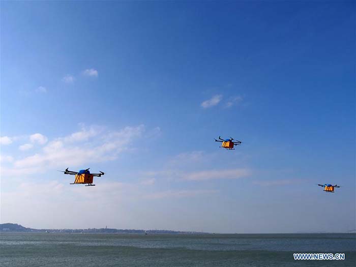 Chine : des drones d'Alibaba livrent des colis dans des îles