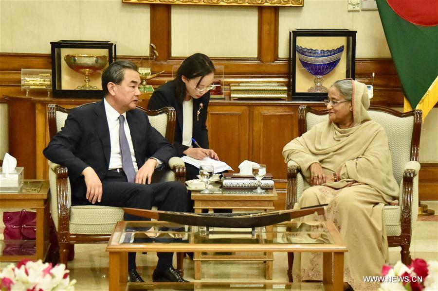 La PM bangladaise s'entretient avec le ministre chinois des AE de la coopération et de la question des Rohingyas