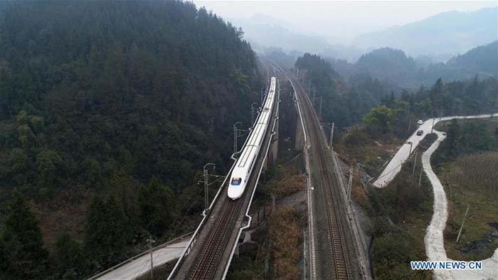 Chemin de fer Yichang-Wanzhou en Chine