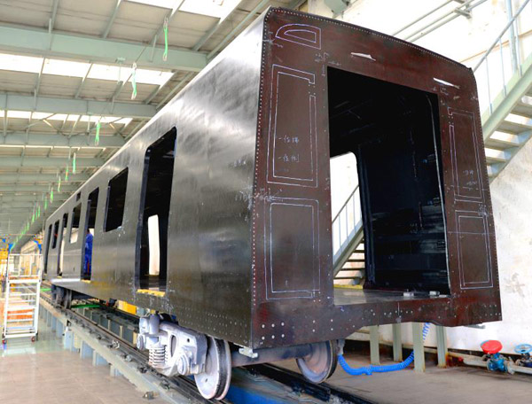 Un wagon de métro en fibres de carbone