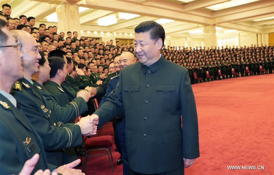 Xi Jinping rencontre les délégués au 3e congrès du Parti de la police armée