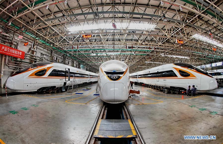 Construction de trains à grande vitesse dans le nord de la Chine