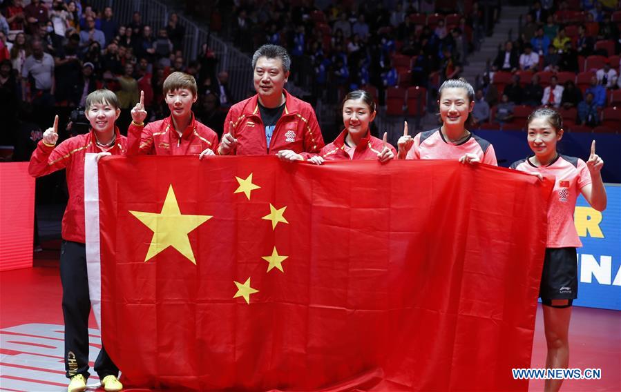 Championnats du monde de tennis de table par équipes 2018: l'équipe de Chine féminine remporte son quatrième titre consécutif