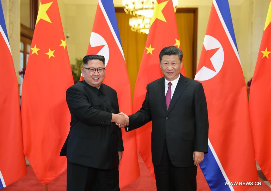 Entretien à Beijing entre Xi Jinping et Kim Jong-un