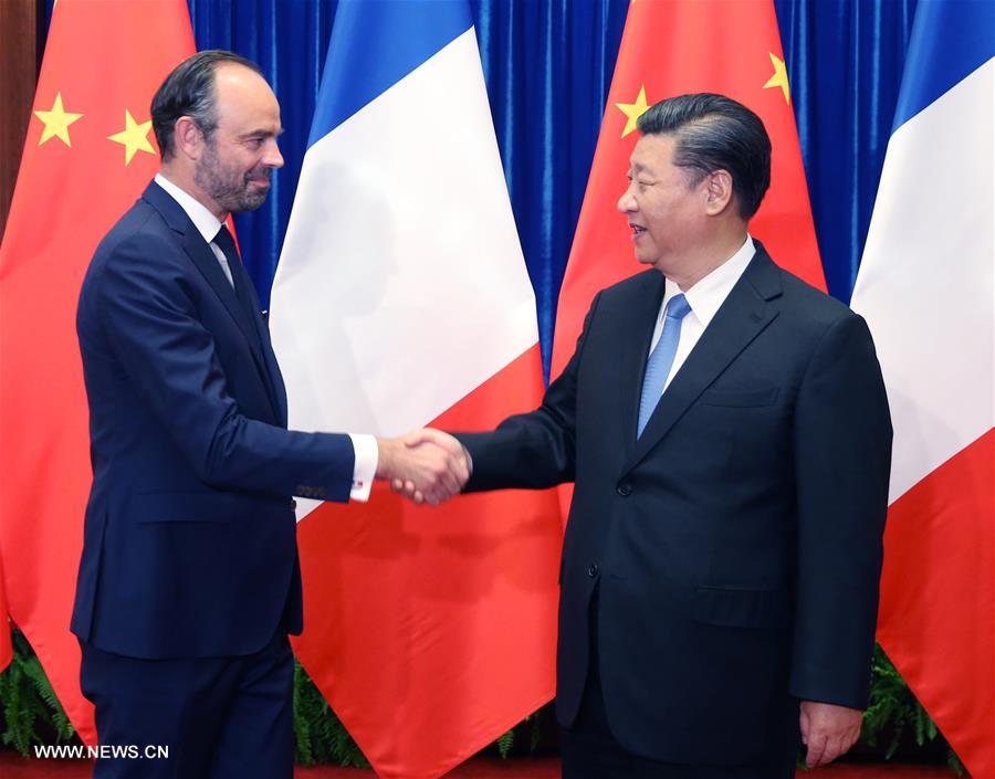 Xi Jinping rencontre le Premier ministre français Edouard Philippe