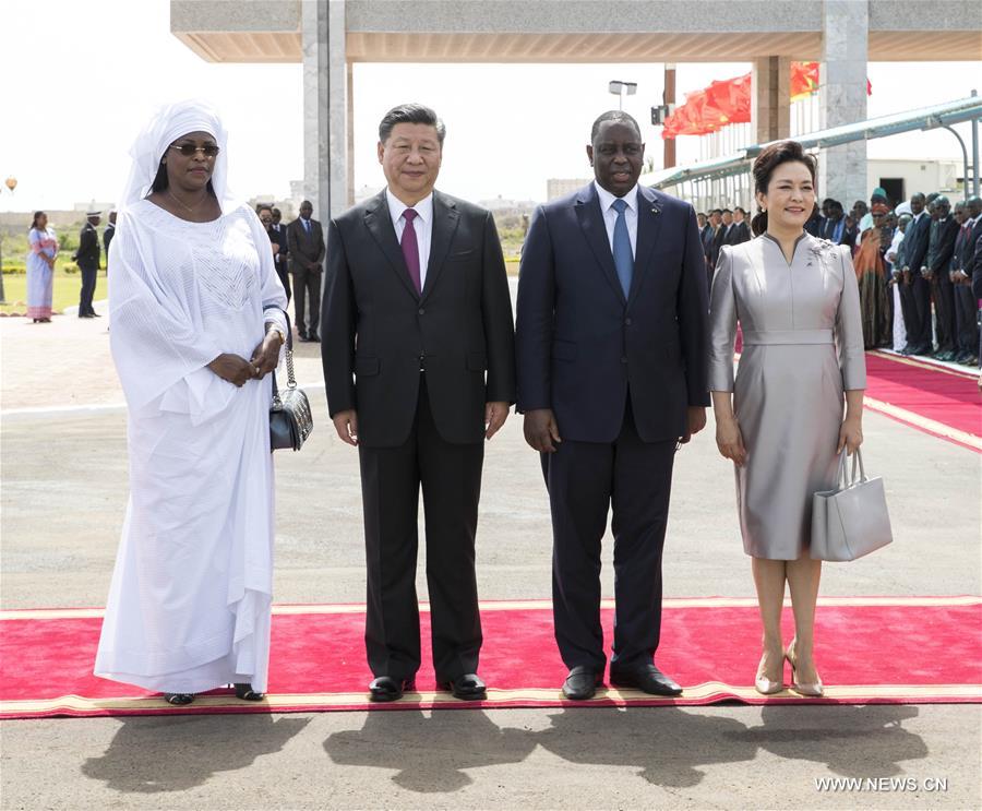 Arrivée du président chinois au Sénégal pour une visite d'Etat