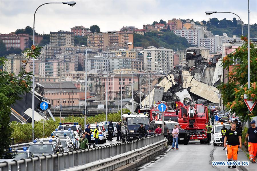 Italie : au moins 20 morts dans l'effondrement d'un viaduc à Gênes