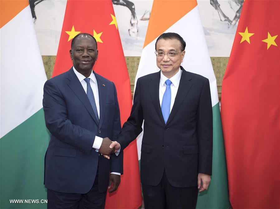Le Premier ministre chinois rencontre le président de la Côte d'Ivoire