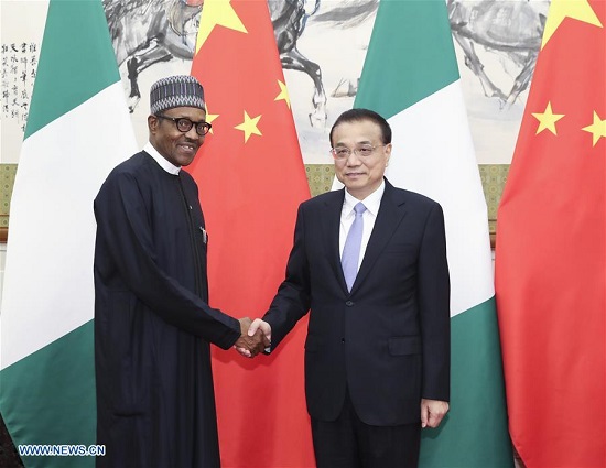 Le Premier ministre chinois rencontre le président nigérian