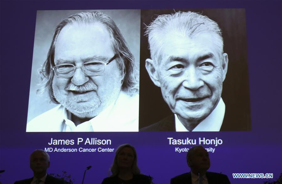 Deux spécialistes du cancer se partagent le prix Nobel de médecine 2018