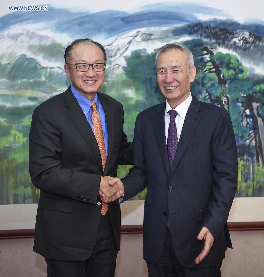 Un vice-Premier ministre chinois rencontre le président de la Banque mondiale