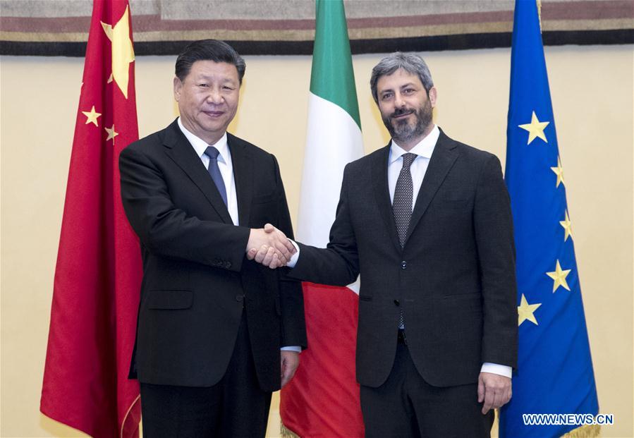 Italie : Xi Jinping rencontre le président de la Chambre des députés
