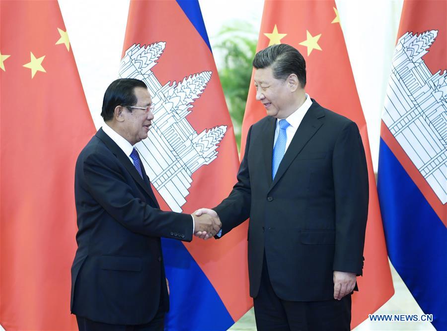 Xi Jinping rencontre le PM cambodgien