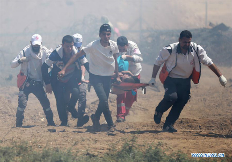 47 Palestiniens blessés dans des heurts avec des soldats israéliens pour le 71ème anniversaire de la Nakba