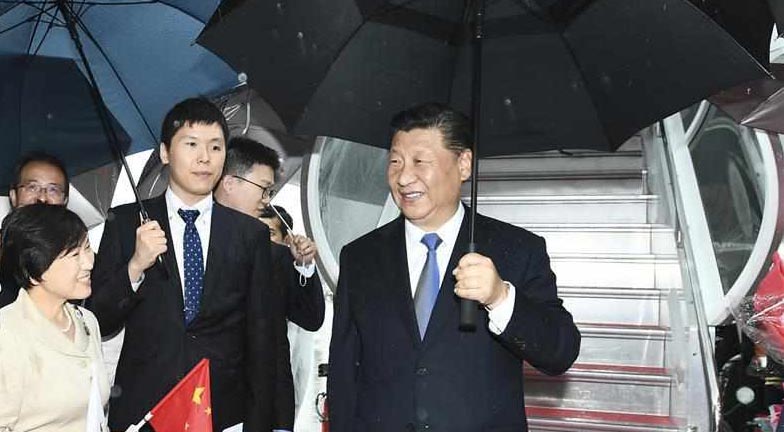 Le président chinois arrive au Japon pour le sommet du G20