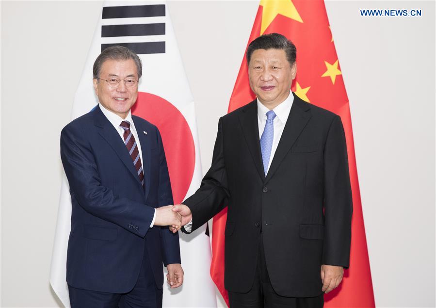 Xi Jinping et Moon Jae-in s'engagent à promouvoir la coopération gagnant-gagnant, le multilatéralisme et le libre-échange