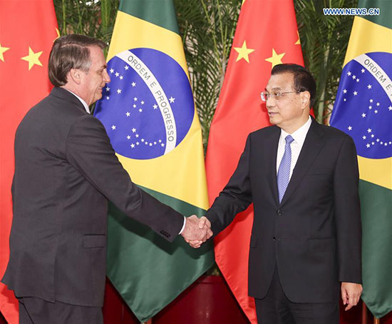 Le Premier ministre chinois rencontre le président brésilien