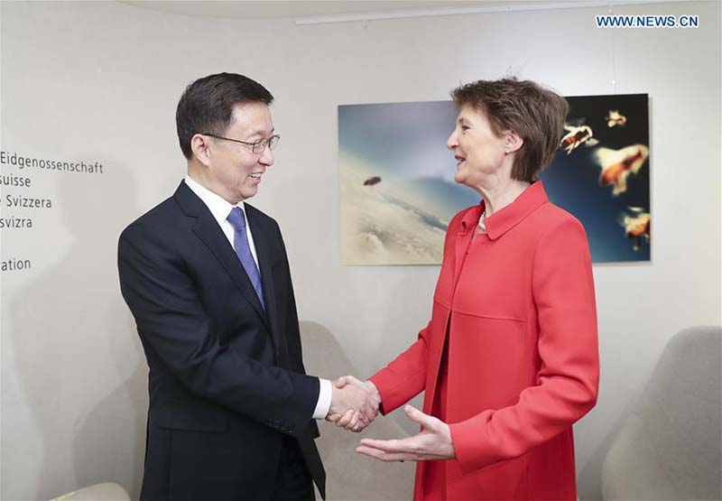 Un vice-Premier ministre chinois en visite en Suisse