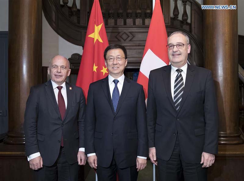 Un vice-Premier ministre chinois en visite en Suisse