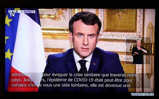(COVID-19) Le chef de l'Etat français annonce la fermeture des frontières de l'Union européenne et le report du second tour des élections municipales
