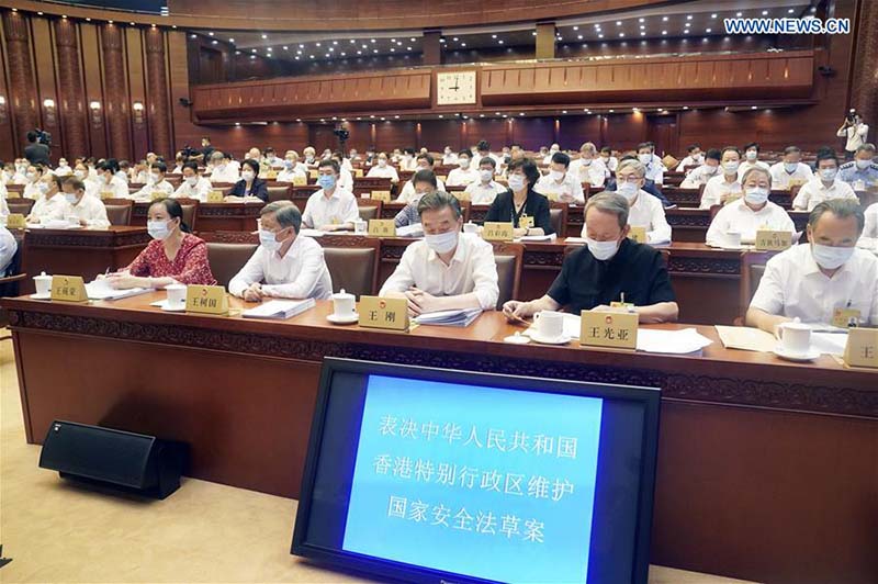 Le plus haut organe législatif chinois adopte une loi sur la sauvegarde de la sécurité nationale à Hong Kong et l'ajoute à l'annexe de la Loi fondamentale