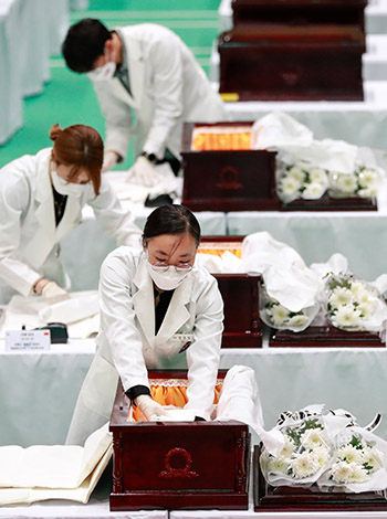 La République de Corée a rendu les restes de 117 soldats chinois de l'Armée populaire volontaire 