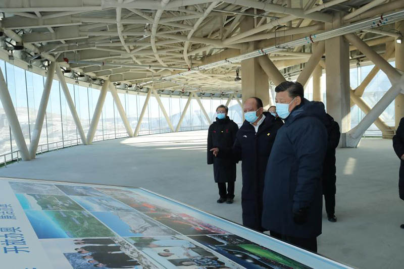 Xi Jinping inspecte les sites de compétition de Zhangjiakou de Beijing 2022