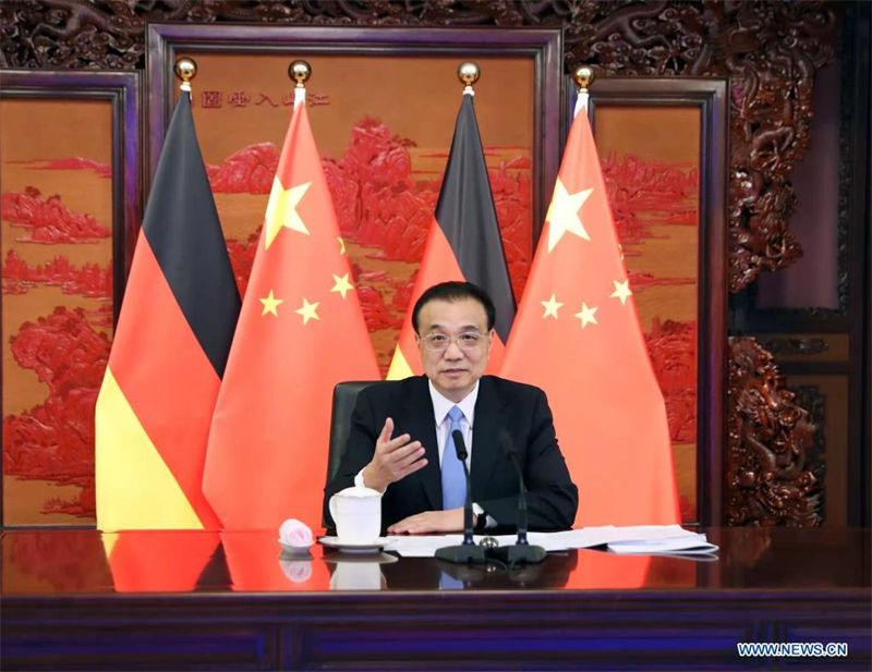 Le PM chinois rencontre la chancelière allemande par liaison vidéo