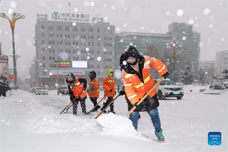 Chine : des vagues de blizzard frappent le Heilongjiang