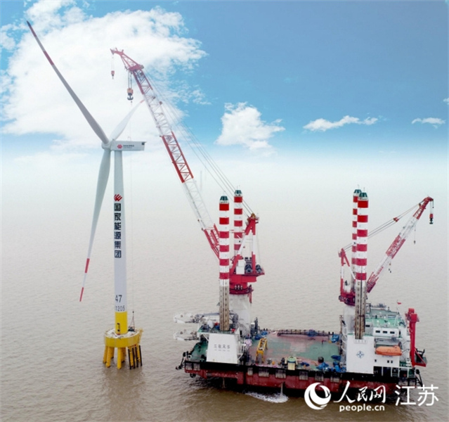 Le premier projet éolien sino-étranger de Chine relié au réseau électrique