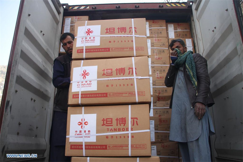 Arrivée d'un deuxième lot d'aide hivernale chinoise en Afghanistan