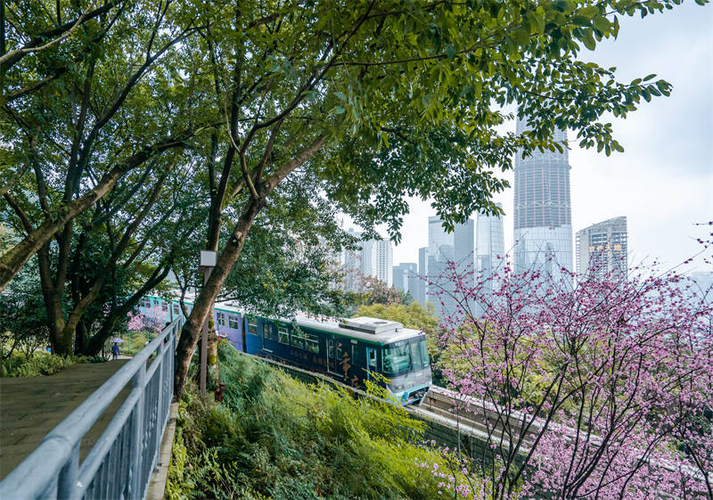 Chongqing : un train qui va vers le printemps