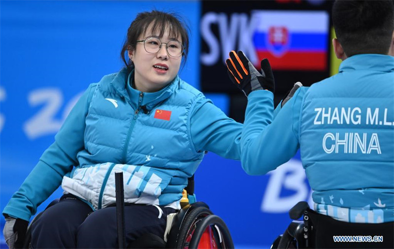 Jeux paralympiques d'hiver de Beijing : match de curling en fauteuil roulant