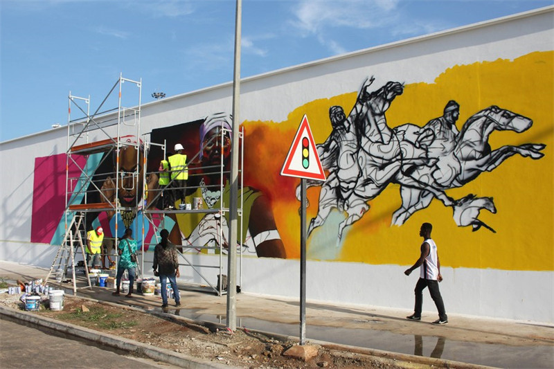 Bénin : art graffiti à Cotonou