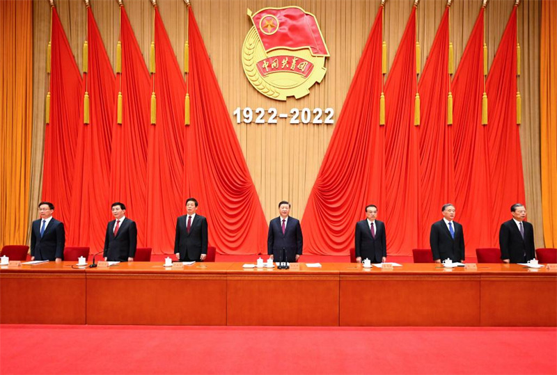 Xi Jinping assiste à une cérémonie marquant le centenaire de la Ligue de la jeunesse communiste chinoise
