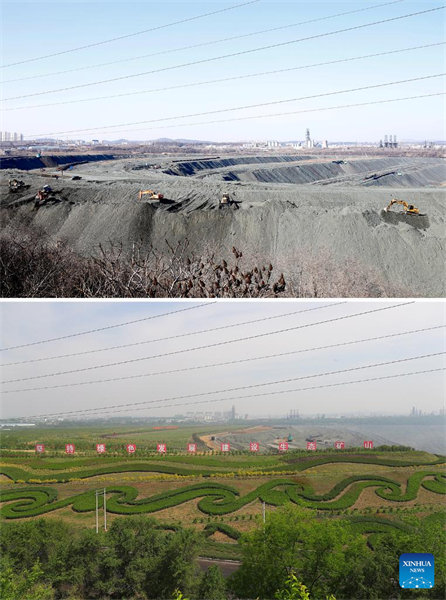 Liaoning : une fosse minière abandonnée transformée en jardin