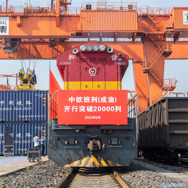 Chongqing et Chengdu enregistrent 20 000 voyages de trains de fret Chine-Europe