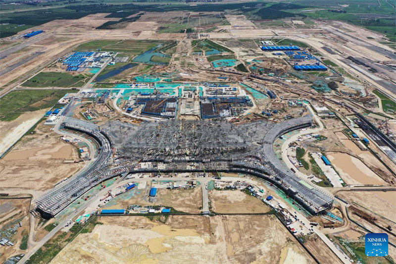Mongolie intérieure : la structure principale du terminal d'un nouvel aéroport à Hohhot achevée