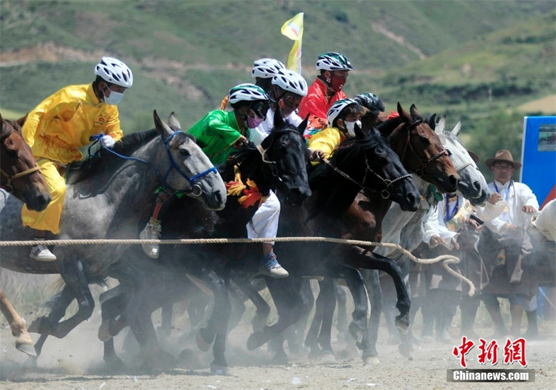 Sichuan : le début de la course de chevaux de l'événement « Voyage culturel de Rangbala 2022 »