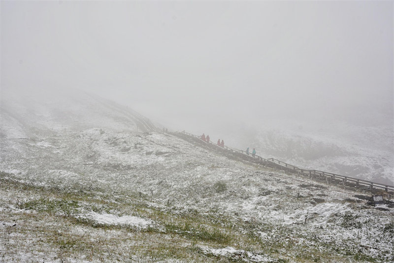 Jilin : les premières neiges de l'automne 2022 sont tombées sur le mont Changbai
