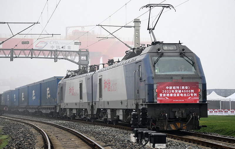 Plus de 4 000 convois ferroviaires ont circulé à partir du Shaanxi sur les lignes de fret Chine-Europe en 2022