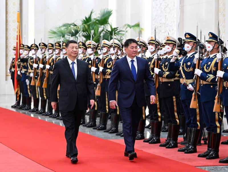 Xi Jinping s'entretient avec le président mongol