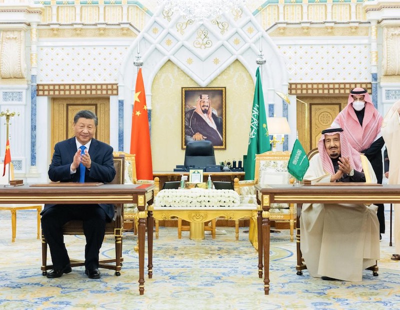 Xi Jinping rencontre le roi Salmane ben Abdelaziz Al-Saoud d'Arabie Saoudite