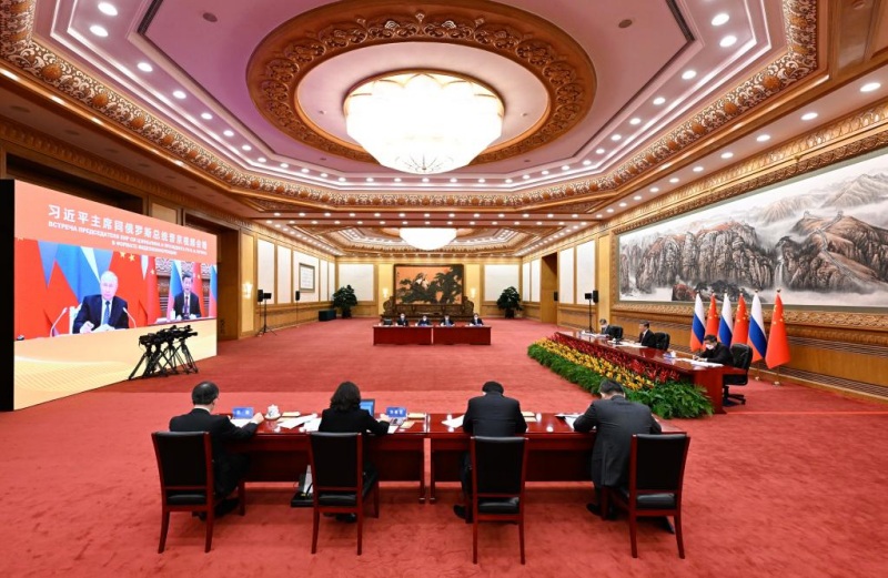 Xi Jinping rencontre Vladimir Poutine par liaison vidéo