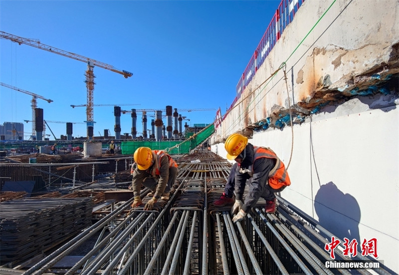 Tongzhou : la construction du centre de transport complet de la gare secondaire de la ville de Beijing s'accélère