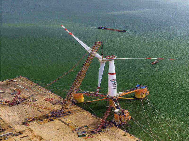 La Chine franchit une nouvelle étape dans le domaine des plate-formes éoliennes en haute mer