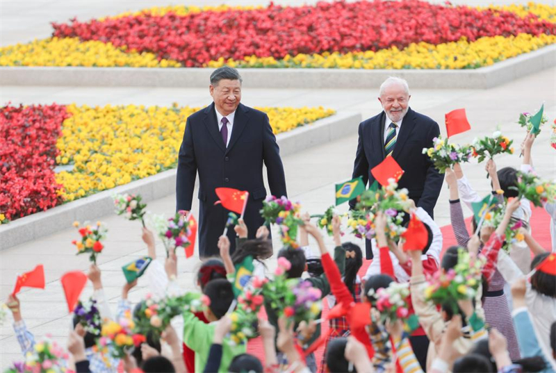 Entretien entre les présidents chinois et brésilien