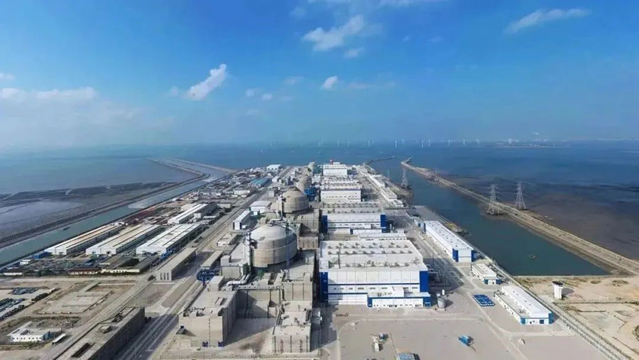 Les unités d’énergie nucléaire du projet de démonstration mondial « Hualong n° 1 »  de la centrale nucléaire Fuqing 5 et 6 (Photo Xinhua)