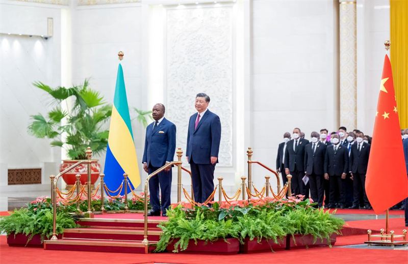 Le président chinois s'entretient avec son homologue gabonais