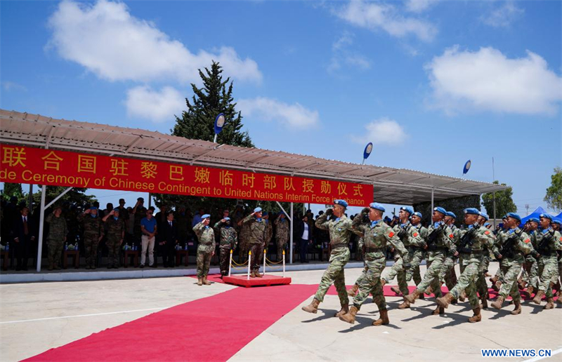 Liban : 410 casques bleus chinois reçoivent les médailles de la paix des Nations Unies
